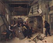 Jan Steen Card players quarrelling oil painting artist